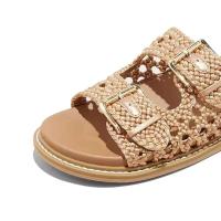 Sandalias deslizantes nuevas zapatillas de fondo plano con cabeza redonda y suela suave, chanclas de suela gruesa de goma para mujer - details 4
