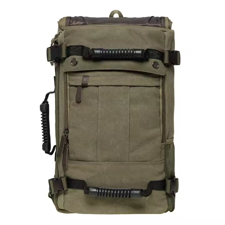 KAUKKO Mochila de viaje de lona, ​​bolso multifuncional para portátil de 17 pulgadas, mochila de senderismo de gran capacidad, mochila informal para exteriores - 1