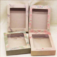Caja de papel grande con ventana para regalo de Navidad, almacenamiento de pasteles, galletas, embalaje de boda para fiesta en casa, 10 piezas - details 3