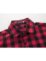 Nueva Moda de Verano 2024 Camisa A Cuadros para Hombres Estilo Rojo Y Negro Manga Corta - details 3