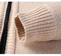 Suéter de punto con cuello levantado para hombre, cárdigan para temporada de otoño e invierno, chaqueta ajustada de color sólido - details 23