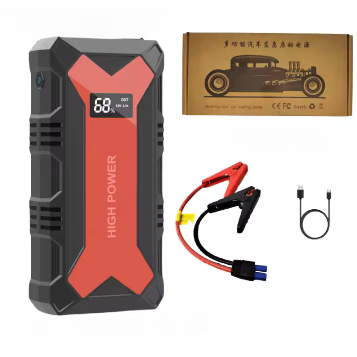 Arrancador de Coche 1600A 30000mAh Batería Portátil 12V para Motores 6.0L Gasolina/3.0L Diesel - 1