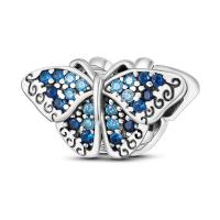 Silver Fit-pulsera de circonio para mujer, serie de mariposas de 3mm, joyería artesanal, nuevos artículos, Material metálico - details 6