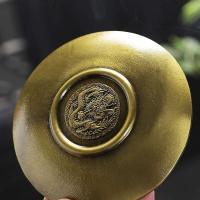 Bandeja de bronce Retro Dragon Phoenix, Mini estufa de sándalo para interiores, quemador de incienso de hilo antiguo del zodiaco - details 5