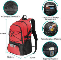 Basketball Soccer Backpack Bag - Soccer Backpack & Bags for Basketball Includes Separate Cleat Shoe and Ball Compartment - details 4
