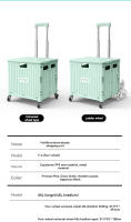 Carrito de Utilidad Plegable Portátil Caja de Herramientas con Tapa Cesta para Compras con 4 Ruedas Giratorias Ideal para Compras, Oficina, Viajes, Acampar - details 9