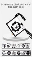 Libro de Actividades Sensoriales para Bebés de Tela Suave Contraste Alto Negro y Blanco Juguetes Educativos para Niños Pequeños - details 2
