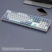 Teclado de tres colores, 126 teclas, PBT Cherry nical, teclado inalámbrico para interruptor MX, teclas F75 G87 - details 3
