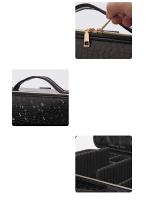 Bolsa de cosméticos impermeable con patrón de cocodrilo Pu para mujer, gran capacidad, partición ajustable, estuche de maquillaje para tatuaje de viaje, nuevo - details 7