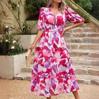 Vestido de verano de manga corta para mujer, vestidos estampados a la moda - details 6