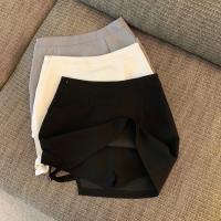 Falda corta de verano para mujer estilo irregular con lazo pantalones de mezclilla de moda - details 31