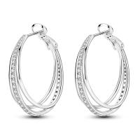 Pendientes de aro de Plata de Ley 925 para mujer, aretes redondos de circonita verde, regalos de joyería - details 0