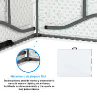 Mesa Plegable de Resina Reforzada Ideal para Acampar, Jardín y Eventos - details 2