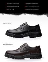 Zapatos de cuero de los hombres de negocios zapatos casuales de moda transpirable británicos zapatos casuales de encaje para arriba - details 1