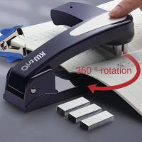 Grapadora rotativa multifuncional de 360 ​​grados, grapadora de alta resistencia, engrosada, grapadora larga sin esfuerzo, herramientas de encuadernación de oficina - details 0