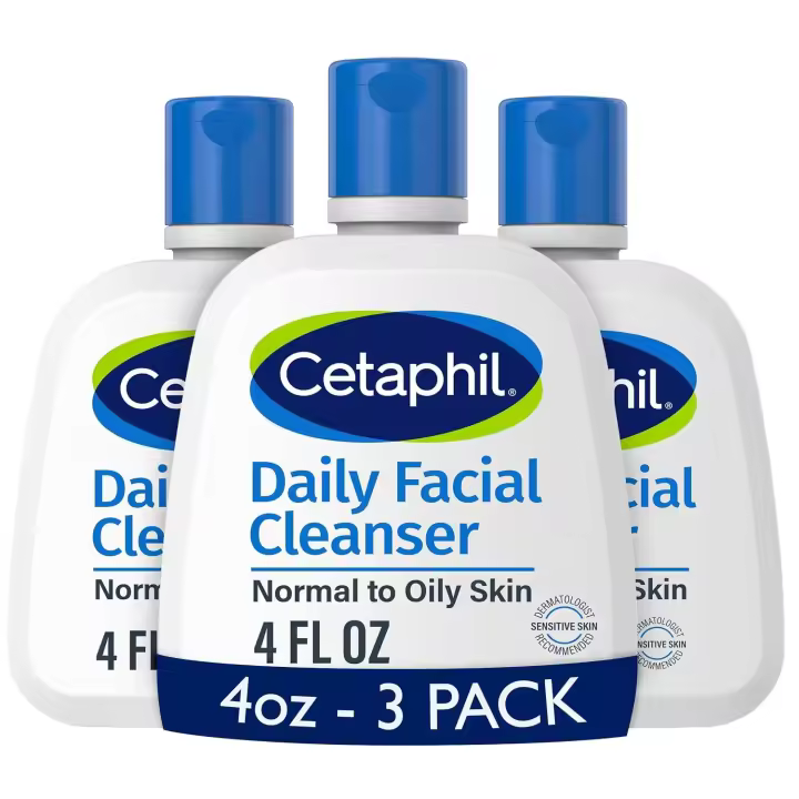 Cetaphil Face Wash, limpiador facial diario para pieles sensibles, mixtas a grasas, 20 oz, espuma suave, sin jabón, - 1