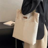 Bolso De Hombro Para Mujer En Lona Gran Capacidad Con Hilo De Costura Bolsa Práctica Y Conveniente Para Comunicación Diaria - details 1