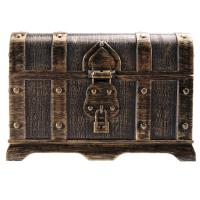 Cofre del tesoro pirata Cofre del tesoro decorativo Caja de joyería de recuerdo Cajas del tesoro de juguete de plástico Decoración de fiesta Bronce de gran tamaño - details 0