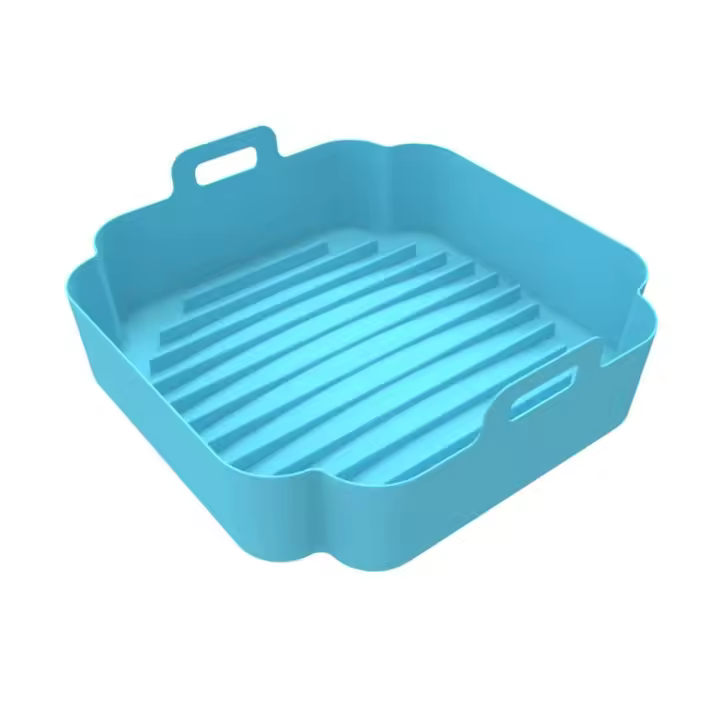 Cesta reutilizable de silicona para freidora de aire, forros cuadrados de repuesto para cocinar y hornear - 1