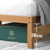 Leah Cama 150x200 cm Altura 35 cm con almacenamiento bajo la cama Marco de cama de plataforma de bambú y madera Marrón - details 2