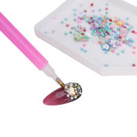 Pluma de Glue para Puntos de Diamante Adhesivo de Barro de Cerámica Herramientas de Manicura con 5 Piezas Set Herramienta de Almacenamiento - details 6