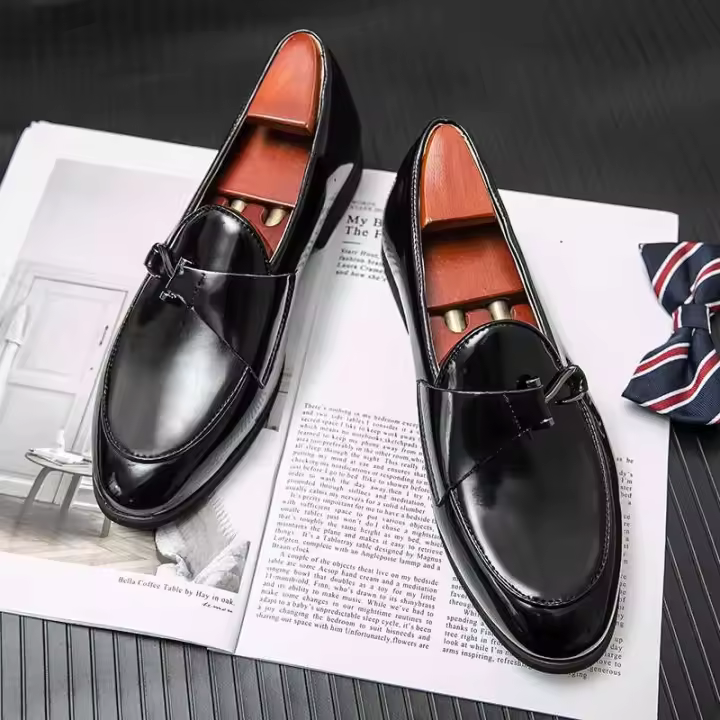 2025 Nuevo producto Fiesta italiana sin corbata Cordón de cuero de gamuza Oxford Moda Zapatos de hombre Oficina de negocios al aire libre - 1