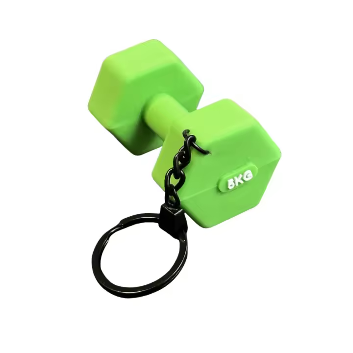 Mini llavero de barra de PVC, hoja de barra, bolso exquisito, accesorios colgantes, equipo de Fitness, llavero de mancuerna, premio deportivo - 1