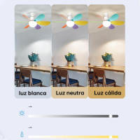 Con luz LED y control remoto, ventilador de techo silencioso de 52 cm/42 cm, 30 W/40 W, casquillo E27. - details 6