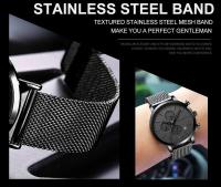 Reloj de Pulsera de Acero Inoxidable con Dial Pequeño Reloj de Negocios Impermeable con Correa de Cuero Automático Multifuncional de Marca Superior - details 7