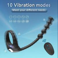 Wireless Remote Control Penis Cock Ring Vibrator Butt Anal Plug Delay Ejaculation Prostate Stimulator Massager Sex Toys Men Gay - details 1