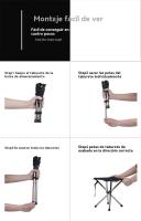Silla plegable camping Portátil inoxidable Pesca al aire libre acero camping - details 15