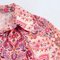 Vestido de moda para mujer, falda con estampado plisado, elegante, ajustado, con cuello en V, manga corta - details 6