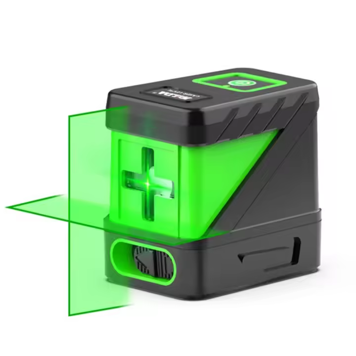 Instrumento de medición Horizontal y Vertical, Kit de nivel láser verde, línea cruzada 3D, 2 líneas, 360 - 1