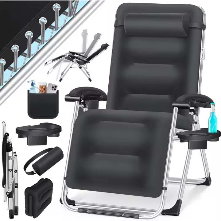 Resistente a la Intemperie, Capacidad de Carga 200kg, Tapizado Ergonómico, Respaldo Ajustable, Cojín - 1