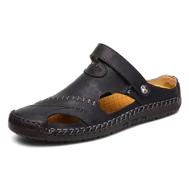 Sandalias romanas clásicas de cuero para hombre - 1
