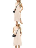 Vestido largo casual sin mangas para mujer, moda europea y americana 2025 - details 6