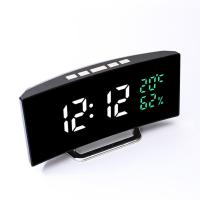 Alarma Digital Led de escritorio con hora, fecha, temperatura, humedad, pantalla, 12/24h, reloj de mesa de escritorio multifunción - details 6