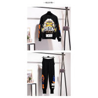 Chándal con bordado de patrón de letras para mujeres, conjunto de dos piezas, traje deportivo de calle, talla grande en negro y - details 4