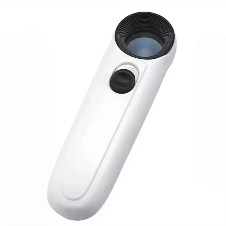 Lupa de mano 40x con dos luces LED, lupa HD - 1