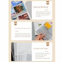 Álbum de fotos transparente de alta calidad de 3 pulgadas, de PP, con múltiples bolsillos intersticiales esmerilados, para colección de tarjetas DIY, regalos. - details 13