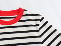 Camisetas Vintage a Rayas para Mujer OUWU Mangas Cortas con Cuello Redondo Moda de Verano 2025 - details 7
