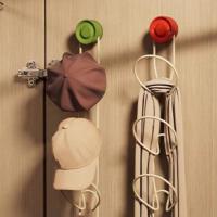 Práctico organizador de sombreros con ventosa de hierro, apilable, sin perforaciones, soporte de exhibición para sombreros, estante de almacenamiento para sombreros que ahorra espacio para el hogar - details 9