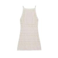 Vestido Halter de Punto Jacquard para Mujer, Verano 2025, Estilo Simple, Color Sólido, Falda Corta - details 1