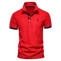 polos hombre manga corta ropa hombre día del padre Dropshipping Polo Giraffe Shirt Hombres Calidad Bordado Verano Manga Corta Polo Casual Negocios Social Mens Polos BR Tamaño - details 8