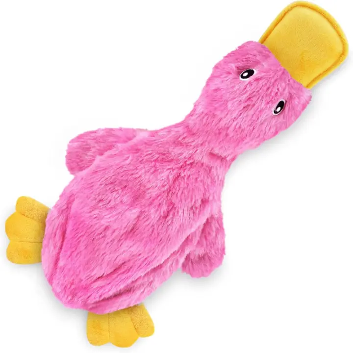 Juguete Divertido para Perros Pato de Peluche Suave Ideal para Interiores Sin Relleno - 1
