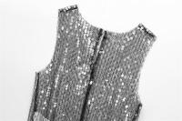 OUWU- Chaleco de lentejuelas para mujer, top corto sin mangas, top elegante, tops cortos translúcidos sin mangas, chaleco elegante 2025 - details 5