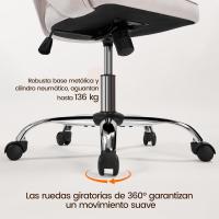 Silla de Oficina de Terciopelo Ruinas Giratorias de 360° Ajustable en Altura - details 26