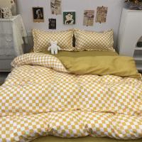 Seta de Cama Nórdica Azul a Cuadros 220x240 Funda de Edredón 3/4 Piezas Juego de Ropa de Cama con Diseño a Cuadros Tamaño 200x230 - details 10