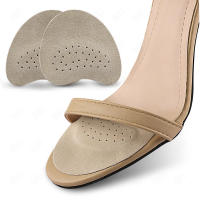 Almohadillas de cuero para el antepié para mujer, almohadillas antideslizantes para el cuidado de los pies, pegatinas para aliviar el dolor, 2 piezas - details 0