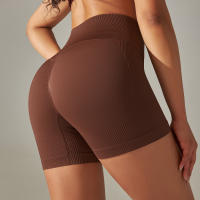 Nessaj-pantalones cortos de Yoga sin costuras para mujer, Shorts deportivos de cintura alta, trajes de entrenamiento para Athleisure, Fitness, levantamiento de cadera, ropa de gimnasio - details 35